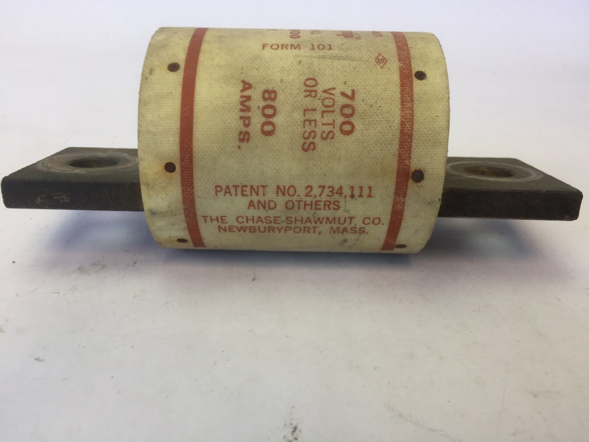 SHAWMUT AMPTRAP A70P800 FUSE 800 AMP 700 VOLTS TYPE 4TI FORM 101