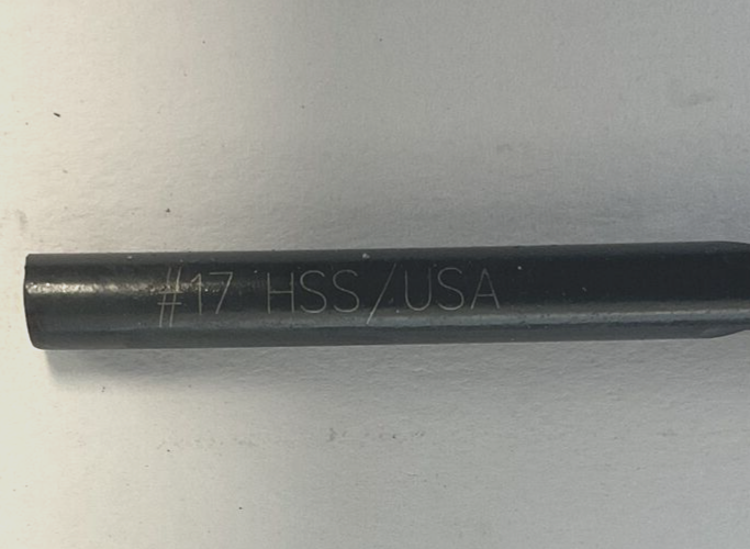 JOBBER DRILL BITS 480A017 HSS HD WIRE SIZE #17 DRILL 12 PER PACK ****LOTOF4***