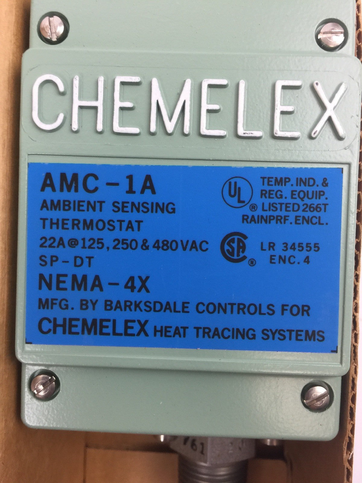 CHEMELEX AMC-1A-BS THERMOSTAT PIPE HEATING CABLE COMPONENT 22A @ 125,250,480VAC