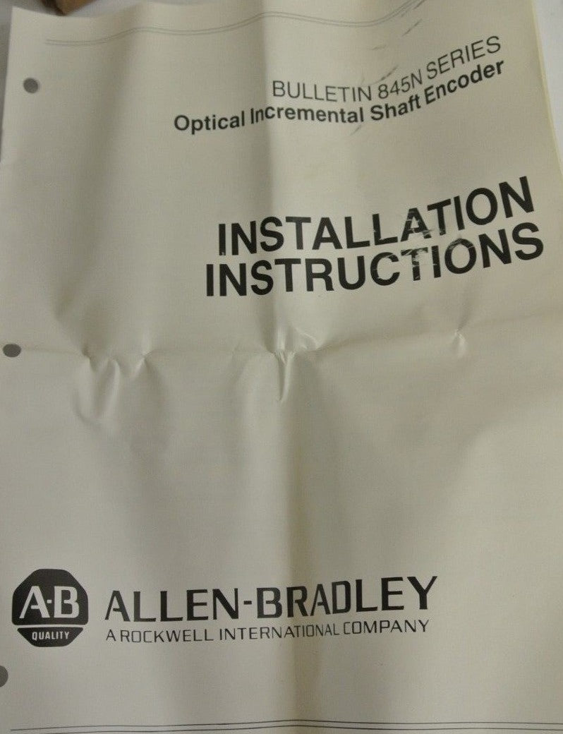 ALLEN-BRADLEY 845N-SJDN4-CGN2 - INCREMENTAL OPTICAL ENCODER - NEW SURPLUS