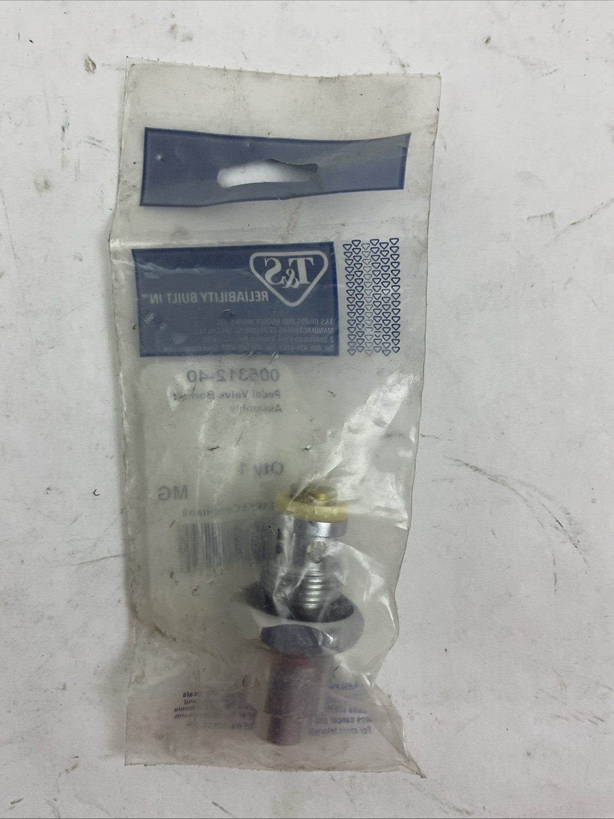 T&S RELIABILITY BUILT IN 005312-40 PEDAL VALVE BONNET ASSEMBLY