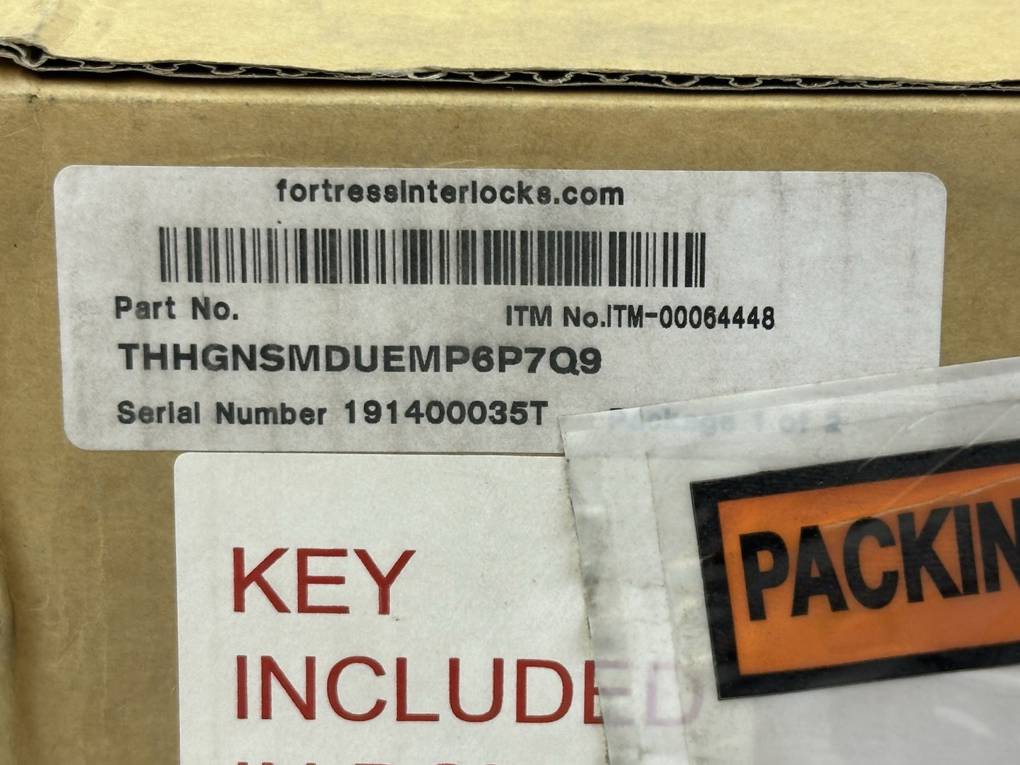 FORTRESS INTERLOCK THHGNSMDUEMP6P7Q9 SAFETY SWITCH WITH KEY 24V