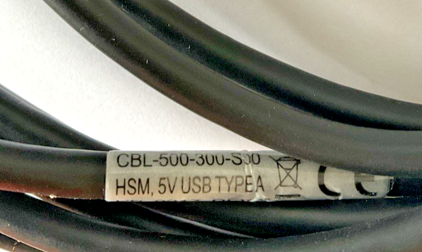 HONEYWELL CBL-500-300-S00 HSM, 5V USB TYPE A CABLE REV.C