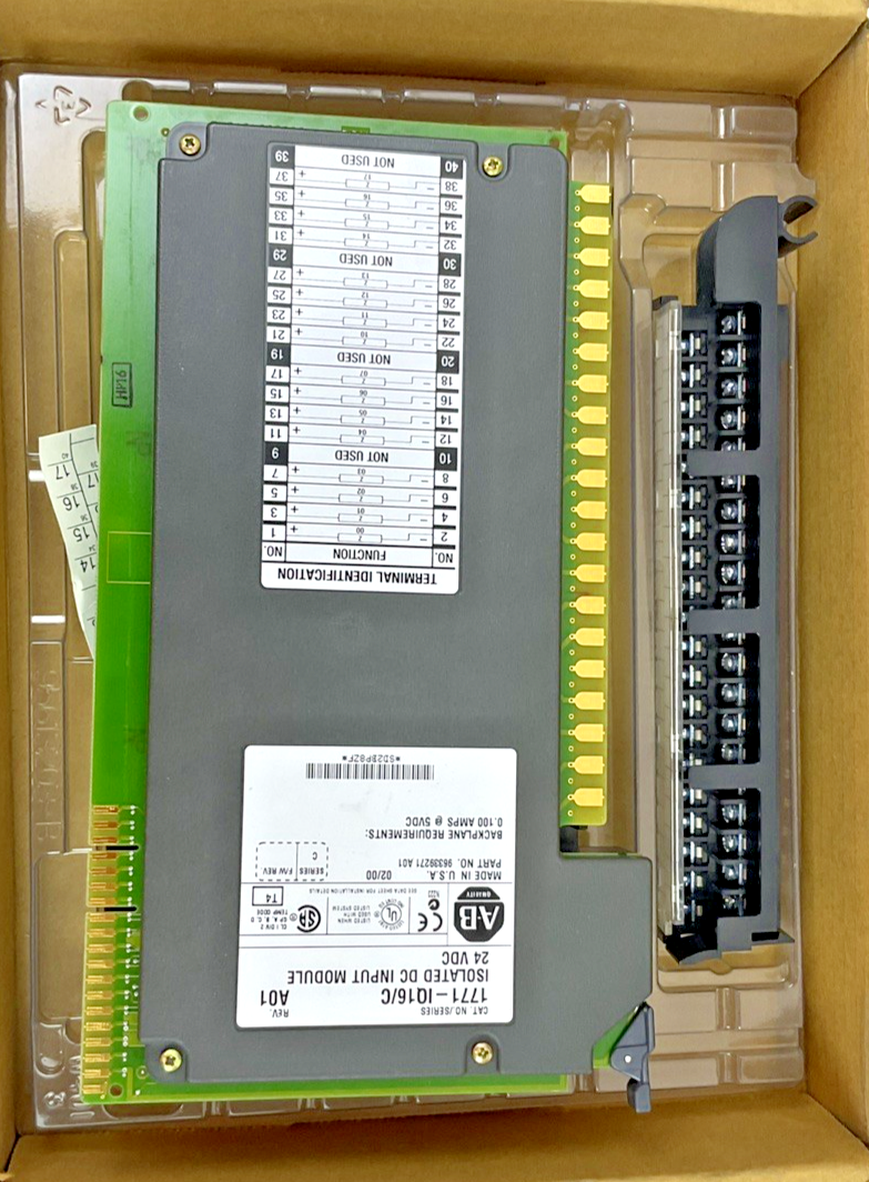ALLEN BRADLEY 1771-IQ16 INPUT MODULE CAT.REV.A01 REV.A01 SER.C 5VDC
