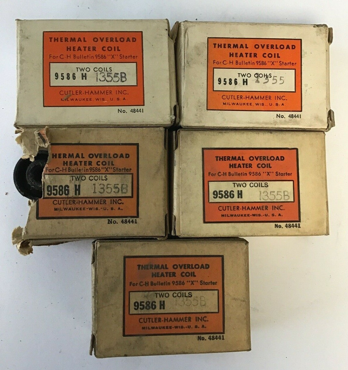 CUTLER HAMMER 9586H1355B THERMAL OVERLOAD HEATER COIL***LOTOF10***