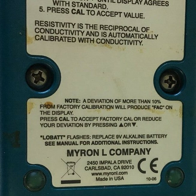MYRON L COMPANY UNLTRAMETER II4P WATER INSTRUMENT
