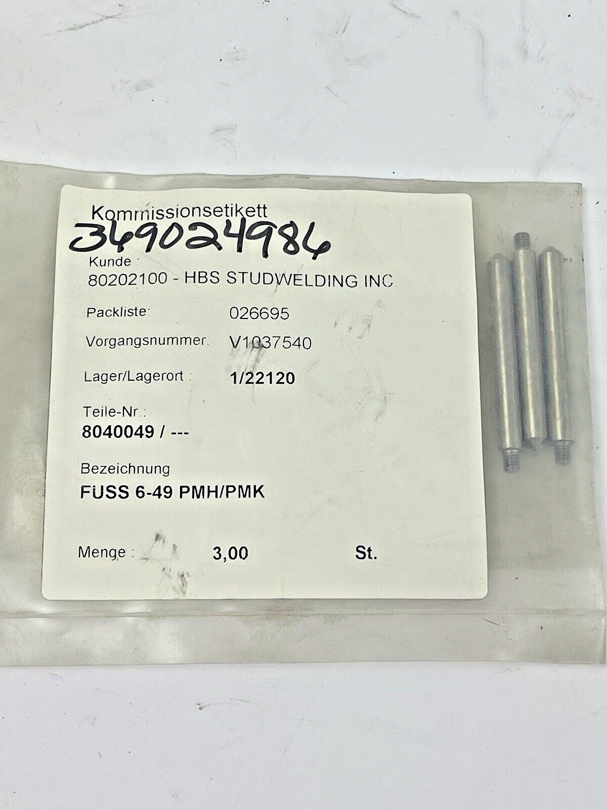 HBS - 80-40-373 *LOT OF 3* FOOT RING - ADAPTER FOR C 06-3,C 08 LONGER WELD ELEM.