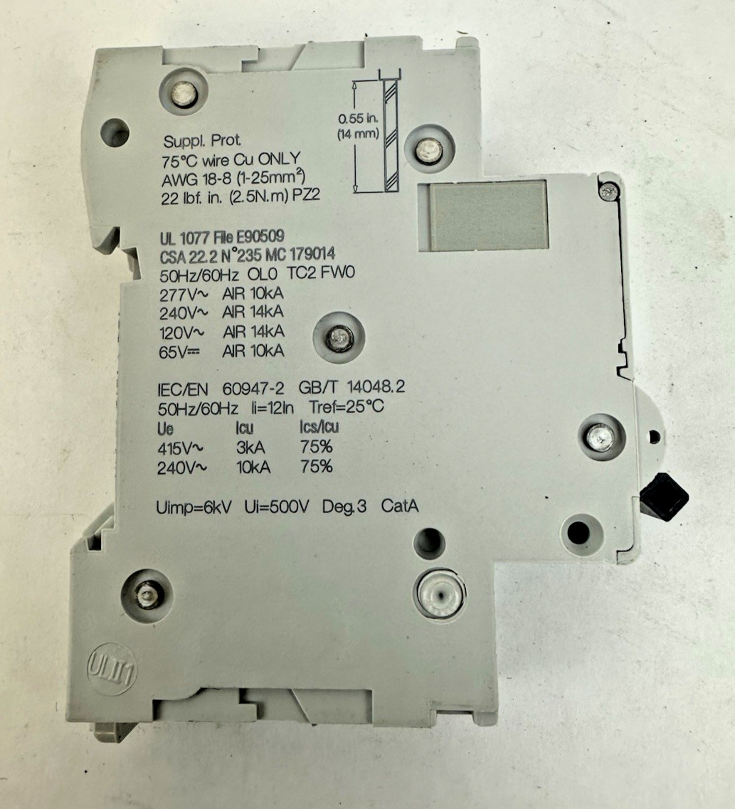 SCHNEIDER ELECTRIC M9F23110 BREAKER 1POLE 10AMP 277V LOT OF 2