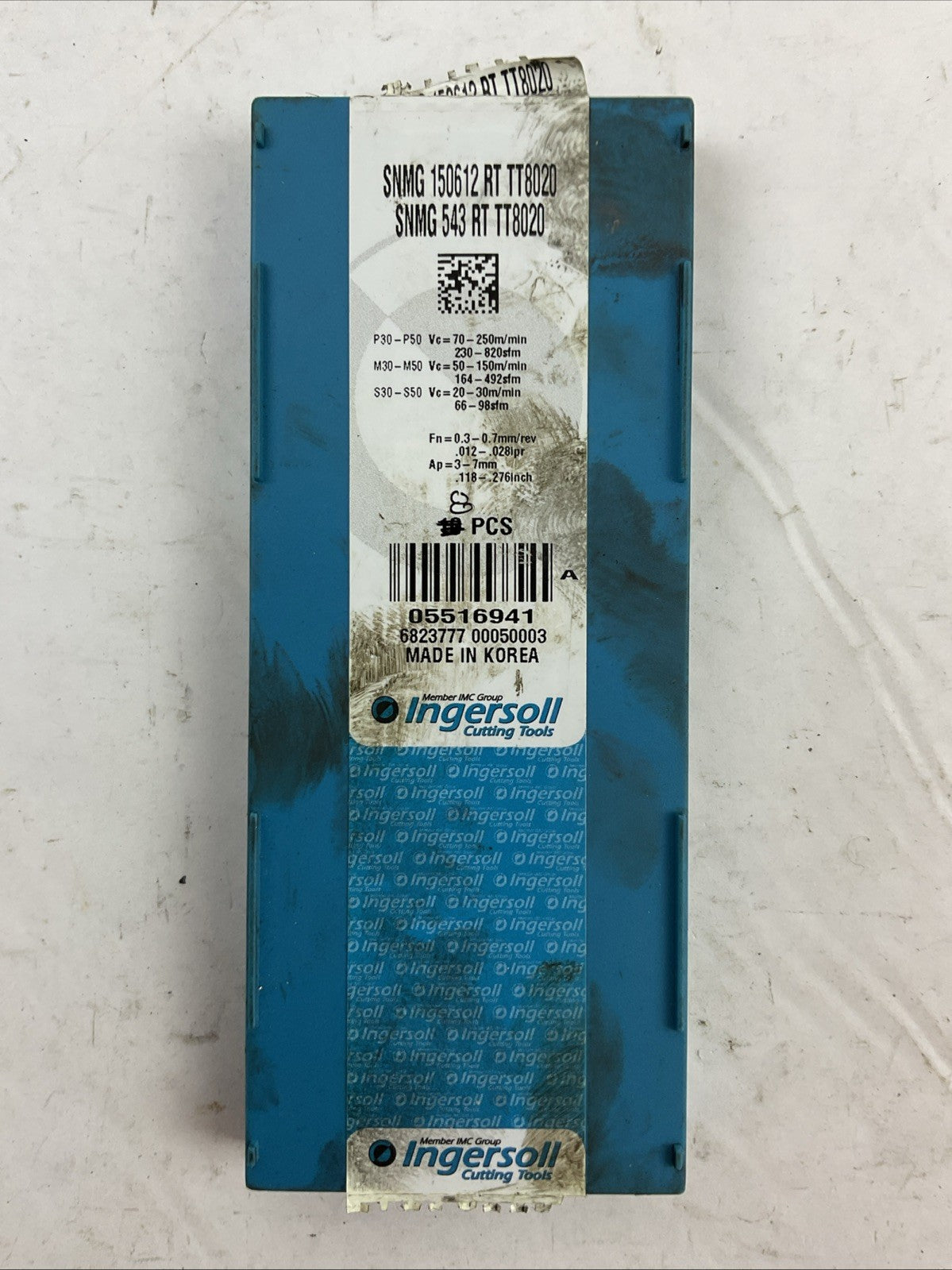 INGERSOLL SNMG 150612 RT TT8020 SNMG 543 RT TT8020 CARBIDE INSERT (BOX OF 8)