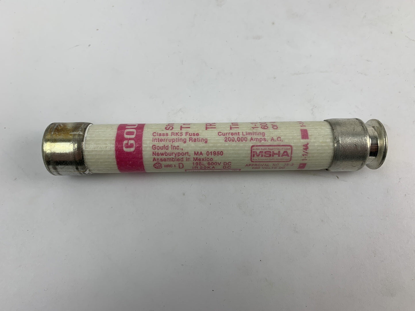 Gould Shawmut Tri-Onic TRS1 1/4R 1 1/4A 600VAC Fuse "Lot of 10"