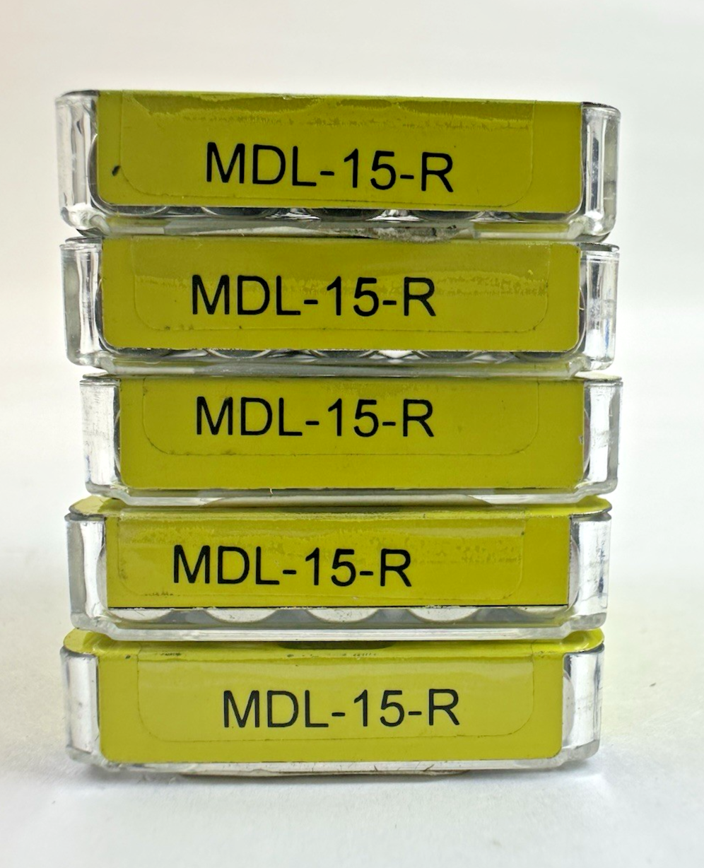 EATON BUSSMANN MDL-15-R GLASS TIME DELAY FUSE 15A 32V 5 PACK LOT OF 5