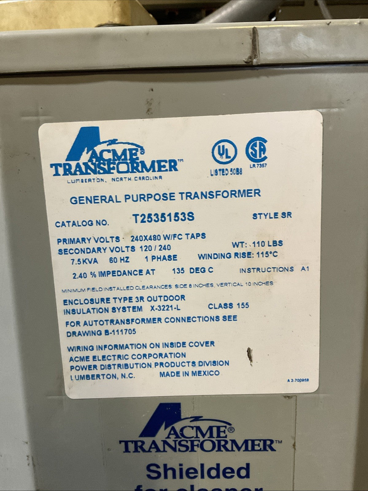WTC MED WELD 5000S AC WELDING CONTROL 5025 958-2016 QUARTECH 2800 T2535153S