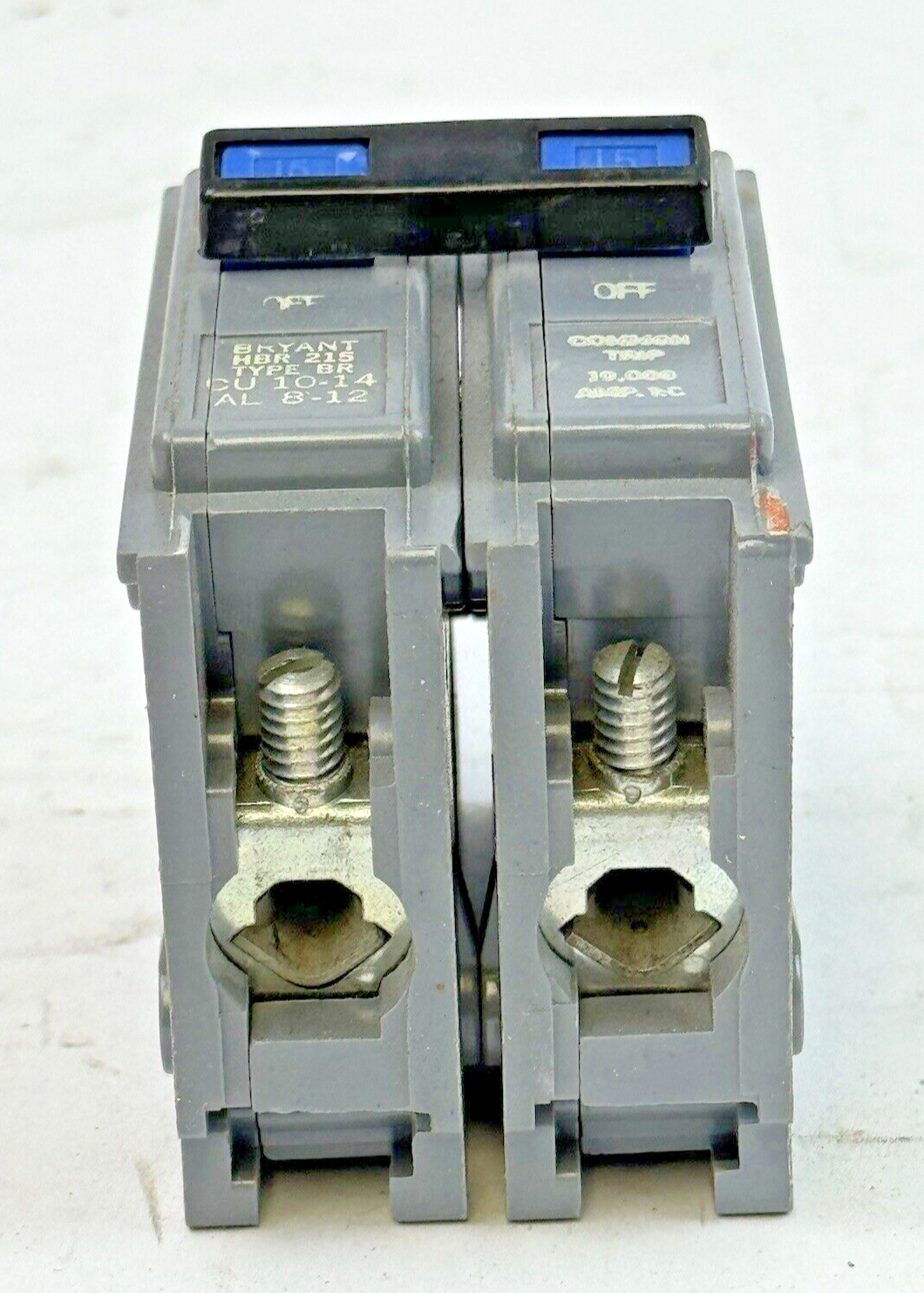 BRYANT *BOX OF 5* - HBR215 - COMMON TRIP CIRCUIT BREAKERS - 2 POLE/15 A/240 VAC
