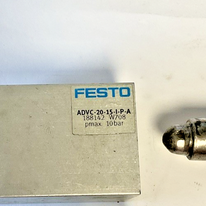 FESTO ADVC-20-15-I-P-A PNUEMATIC CYLINDER (2 W708) (1 D108) 10BAR ***LOTOF3***