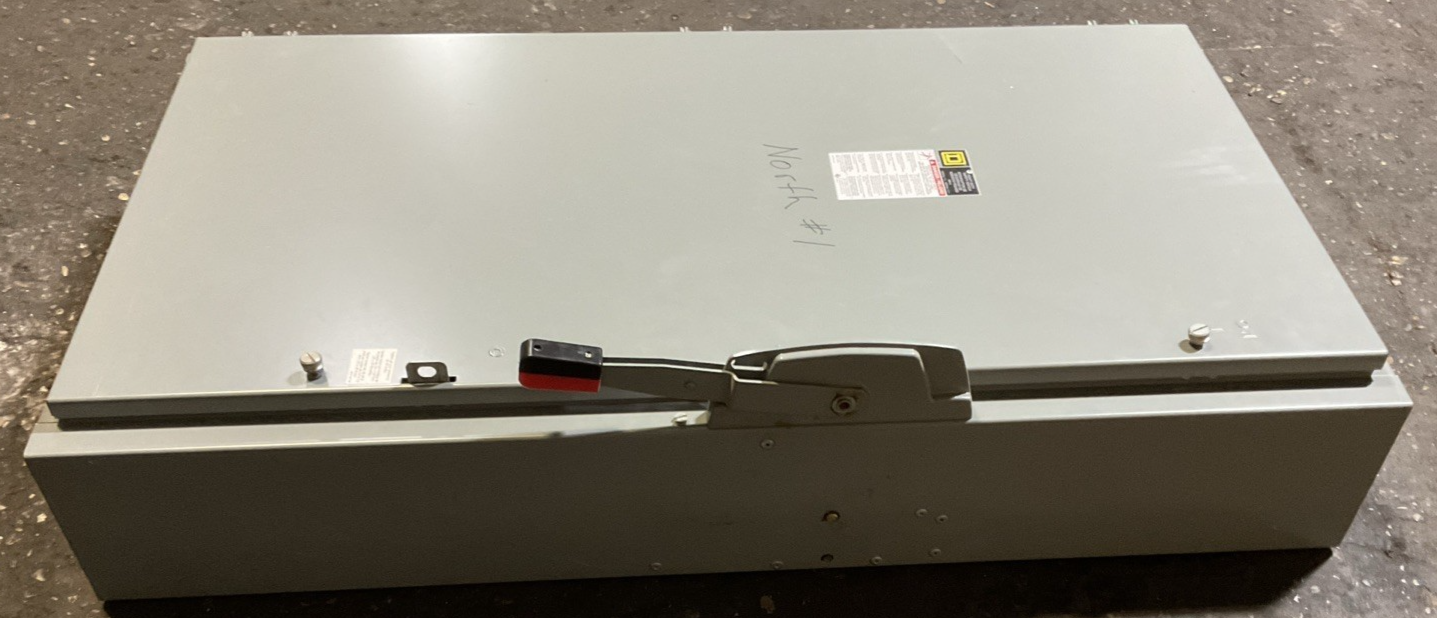 SQUARE D H366 FUSIBLE SAFETY SWITCH TYPE 1 SERIES E04 600AMP 600V