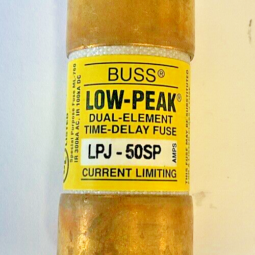 COOPER BUSSMAN LPJ-50SP FUSE BUSS LOW PEAK 50A 600VAC/300VDC ***LOTOF3***