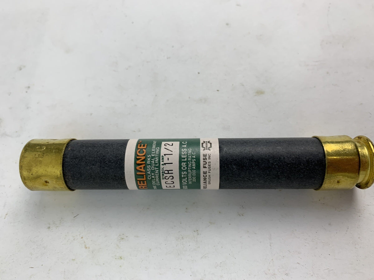 Brush Reliance Time-Delay Dual-Element ECSR1-1/2 1 1/2A 600V Fuse "Lot of 10"