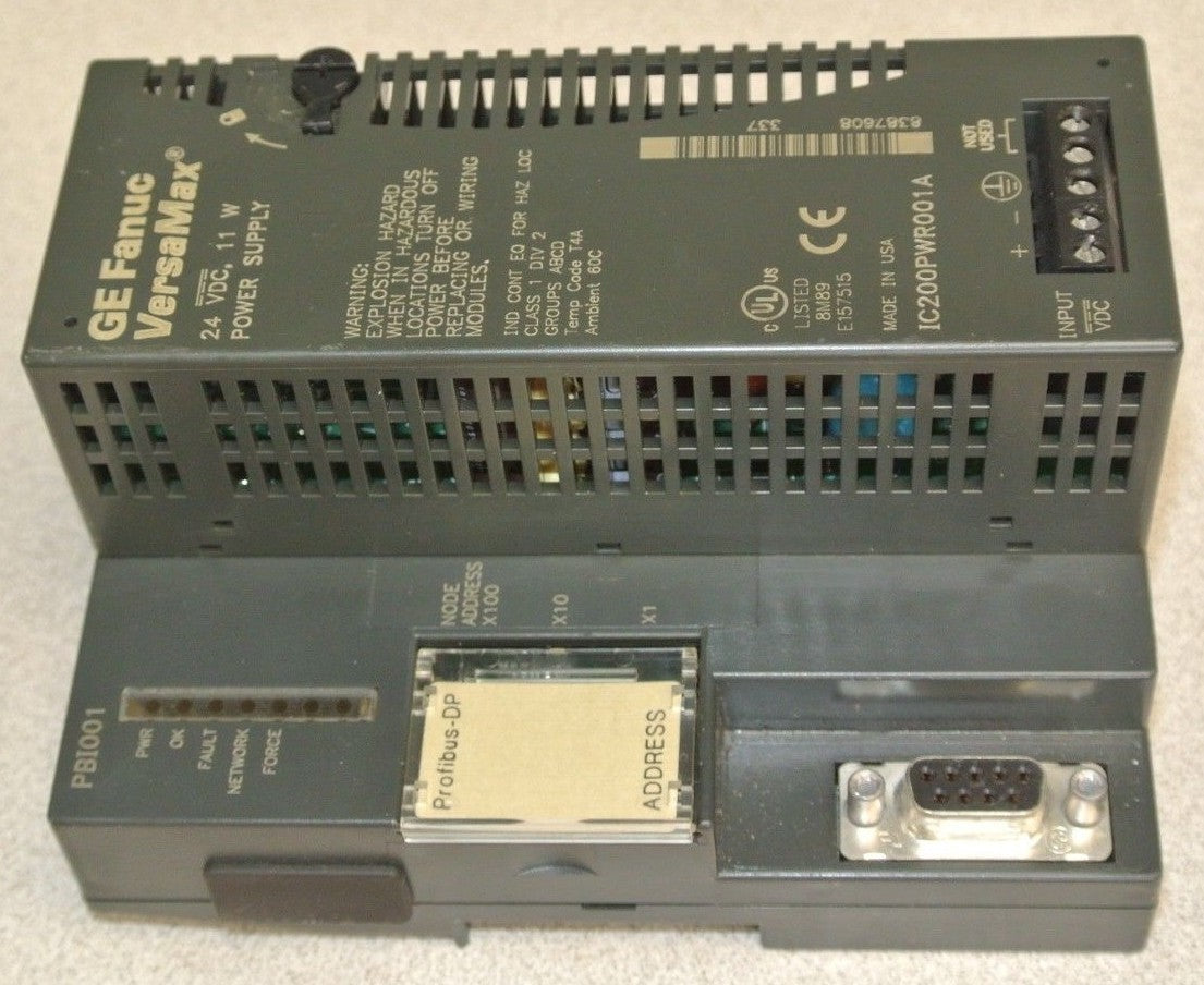 GE / FANUC VersaMax IC200PWR001A POWER SUPPLY / 24VDC / 11W