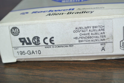 ALLEN-BRADLEY 195-GA10, Ser. A - AUXILIARY CONTACT - NEW SURPLUS