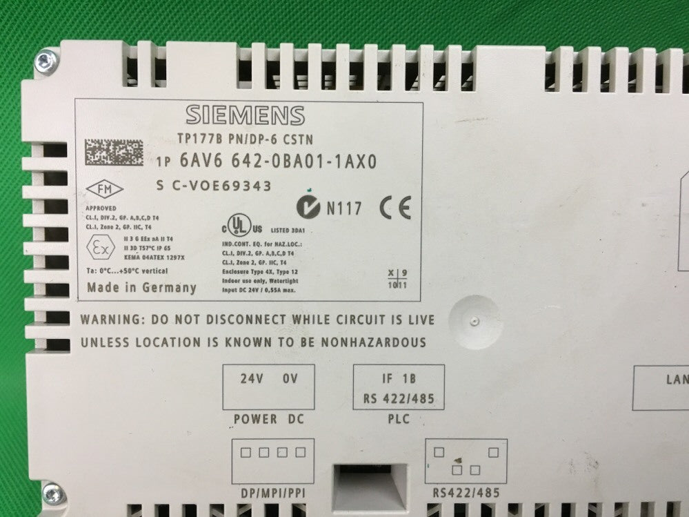 SIEMENS SIMATIC TOUCH PANEL 6AV6 642-0BA01-1AX0