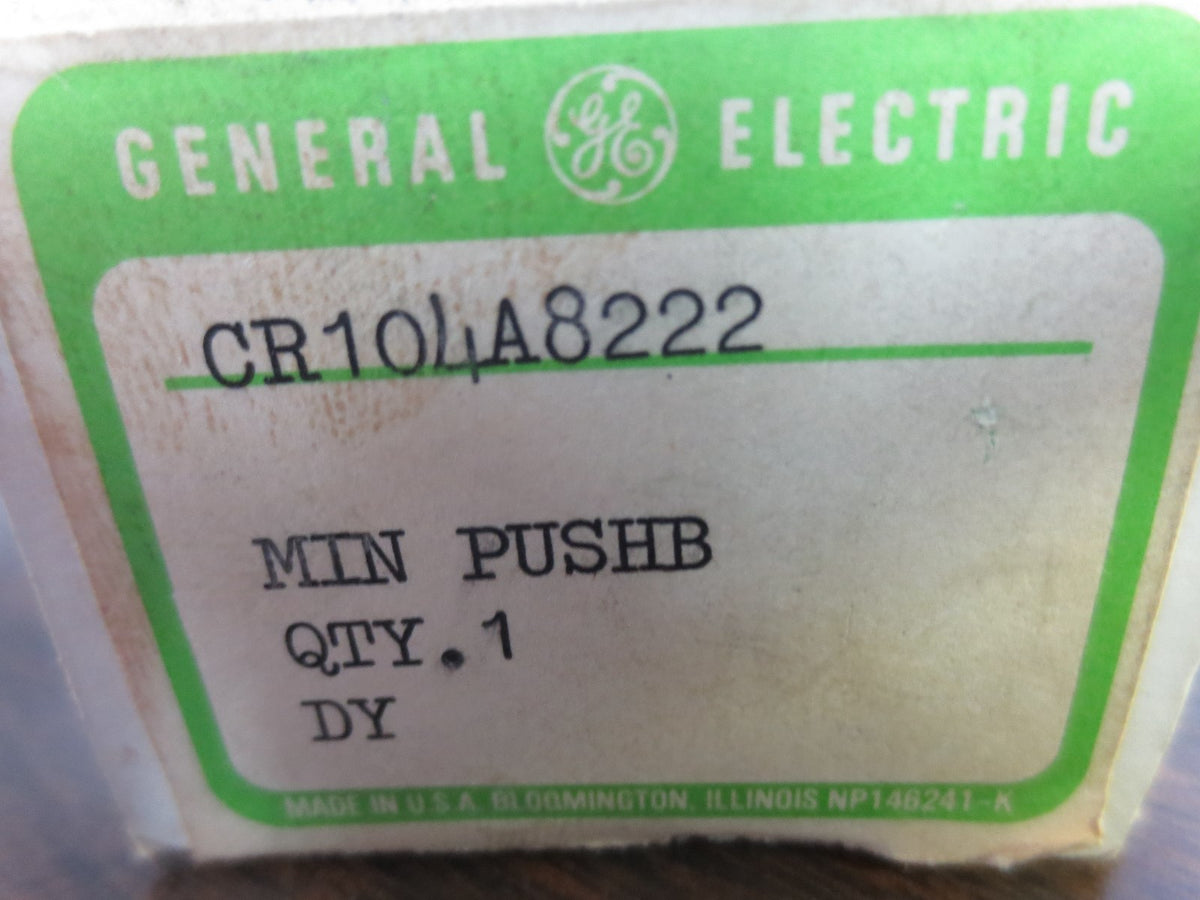 GENERAL ELECTRIC CR104A8222 MINIATURE MUSHROOM-HEAD PUSHBUTTON - NEW SURPLUS
