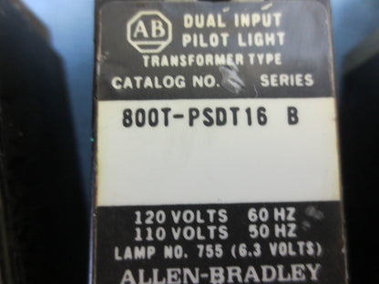 ALLEN-BRADLEY 800T-PSDT16 Ser. B GREEN PILOT LIGHT - LOT of 4