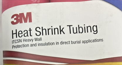 3M HEAT SHRINKING TUBING 2-4/0AWG 9IN 1.1"EXP.-0.37REC.  RED 3PACK