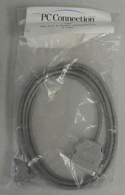 PC CONNECTION 1098 / MAC 512 to MODEM DB9M / DB25M 8 ft / NEW SURPLUS