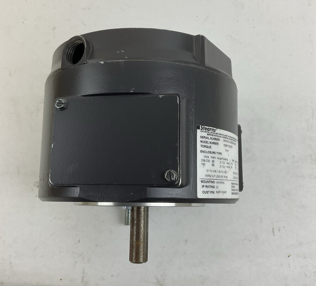 STEARNS 59BK1100BPF MODEL 105671105 UNIVERSAL ELECTRIC MOTOR BRAKE 3LB 115/230V