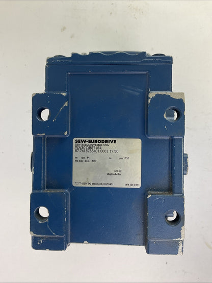 SEW-EURODRIVE WA30 DRS71S4 GEAR MOTOR Hz 60 rpm 1710/44 v230/460 YY/Y