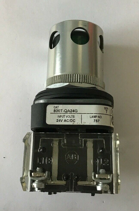 Allen Bradley 800T-QA24 GREEN ILL. 24V Push button SER. T