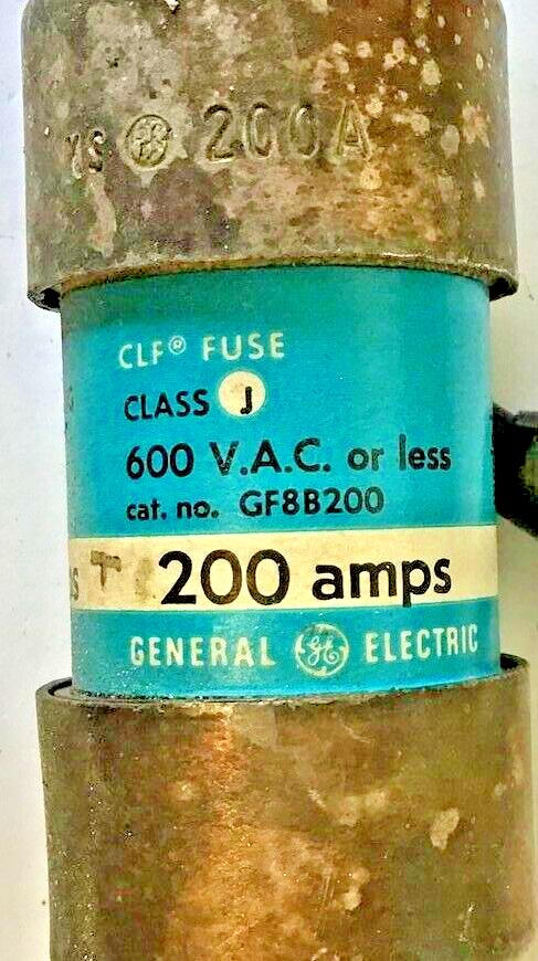 GENERAL ELECTRIC GF8B200 FUSE CLASS J 200AMPS 600VAC