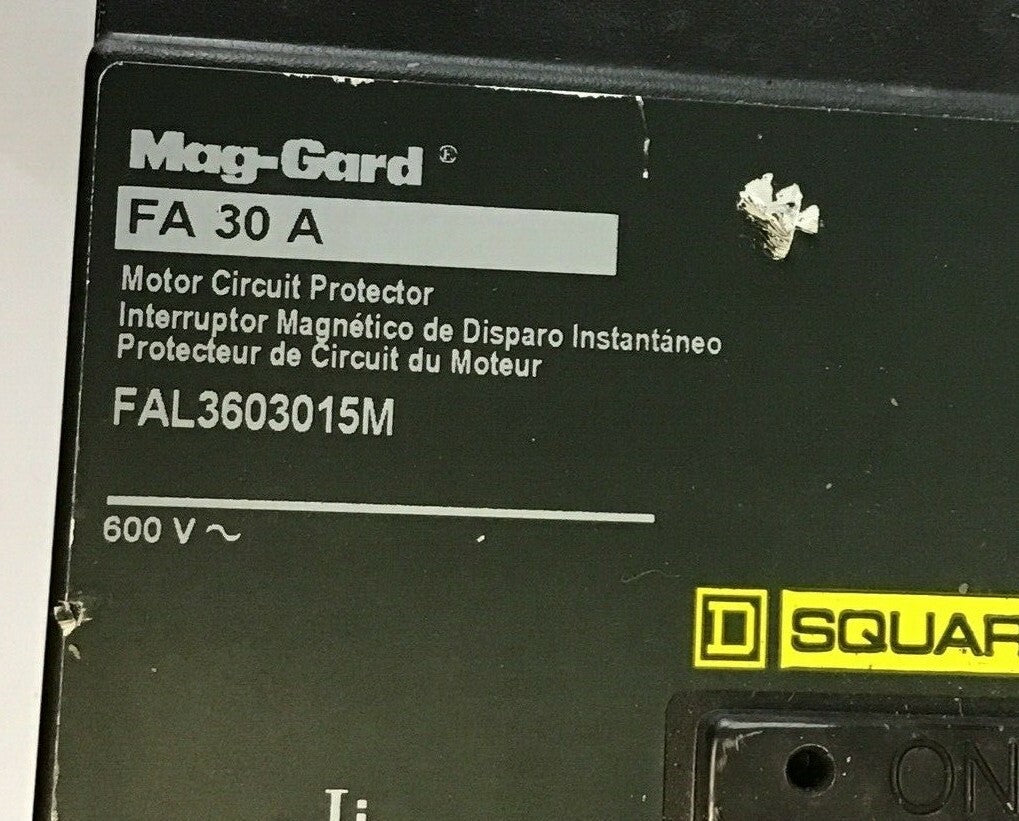 SQUARE D FAL3603015M CIRCUIT BREAKER 30A 600VAC