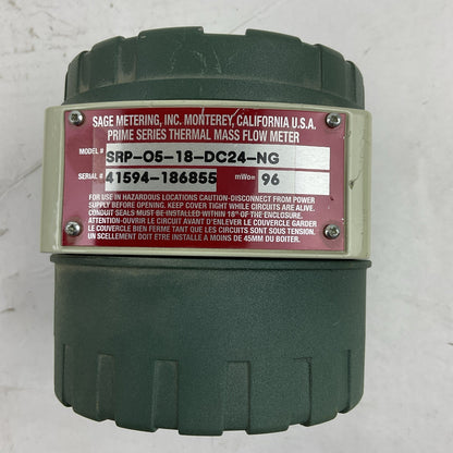 SAGE METERING SRP-05-18-DC24-NG PRIME SERIES THERMAL MASS FLOW METER