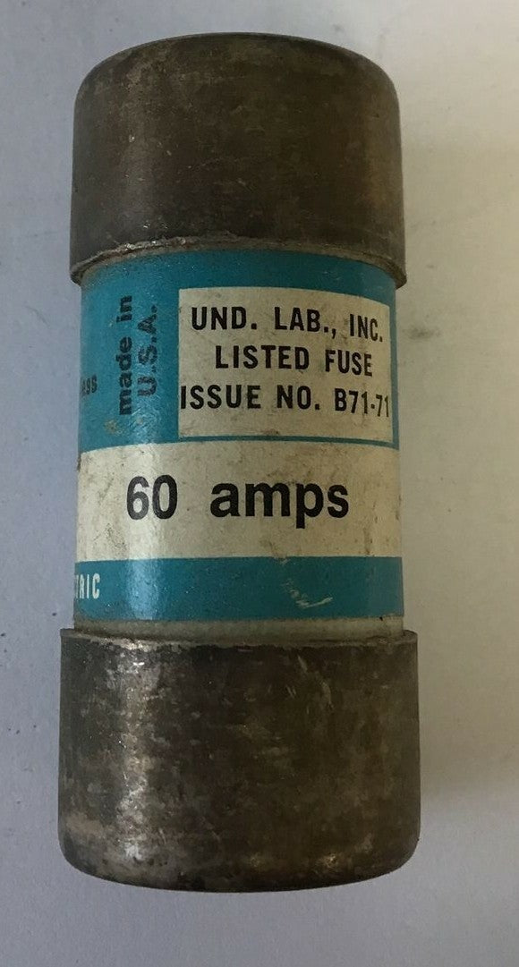 GENERAL ELECTRIC GF8B60 CURRENT LIMITING FUSE 600VAC 60A CLASS J ***LOTOF11**