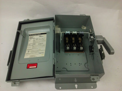 ITE F321H SER. A, 30A, 240V, 3PH, MAX H.P. 7.5, TYPE 12 ENCLOSURE, FUSIBLE, NEW