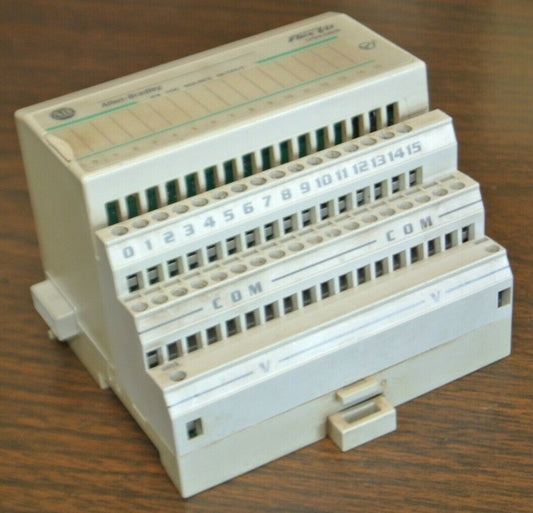 ALLEN-BRADLEY 1794-OB16 24V SOURCE OUTPUT MODULE / w/ 1794-TB2 BASE / TERM BLOCK