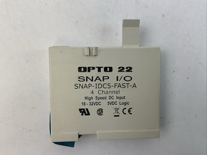 OPTO 22 SNAP I/O SNAP-IDC5-FAST-A 4 CHANNEL MODULE HIGH SPEED DC 18-32VDC 5VDC