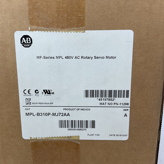 ALLEN BRADLEY MPL-B310P-SJ72AA SER A 480VAC ROTARY SERVO MOTOR
