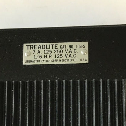 LINEMASTER TREADLITE T-51-S FOOTSWITCH 7A 125-250VAC 1/6H.P.