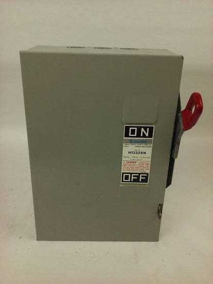 CHALLENGER H1332SN SAFETY SWITCH, TYPE 1 INDOOR, 30A, 240V, FUSIBLE, NEW