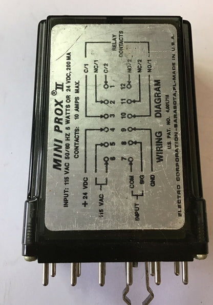ELECTRO CORP. 5130 MINI PORX II STOP MOTION DETECTOR 115VAC 50/60HZ 5W 24VDC