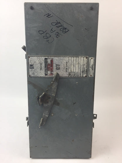 WESTINGHOUSE CBP 30A BREAKER BUS PLUG 600VAC 3 POLE