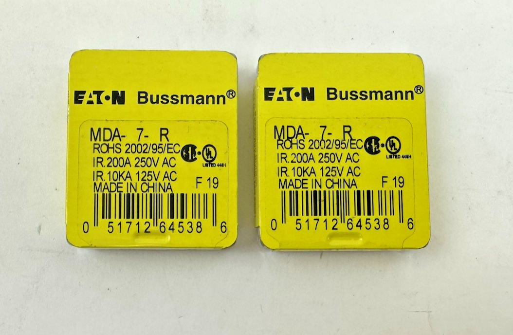 EATON BUSSMANN MDA-7-R TIME-DELAY SLOW-BLOW FUSE 7A 250V PACK OF 5 LOT OF 2