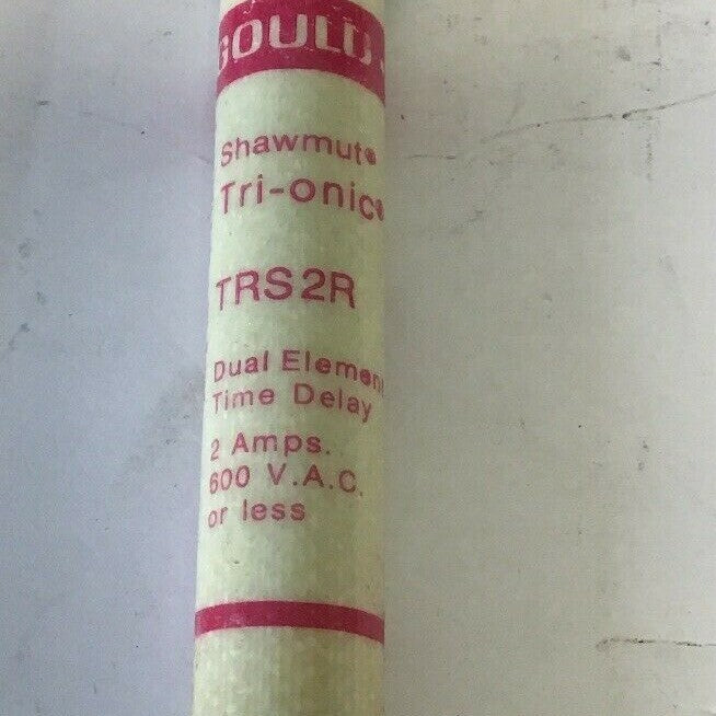 GOULD SHAWMUT TRS2R 2AMP TRI-ONIC 600VDC/600VAC TIME DELAY FUSE***LOTOF10***