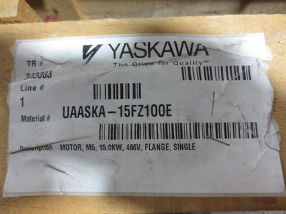 YASKAWA UAASKA-15FZ100E AC SPINDLE SERVO MOTOR, M5, 15.0KW, 400V