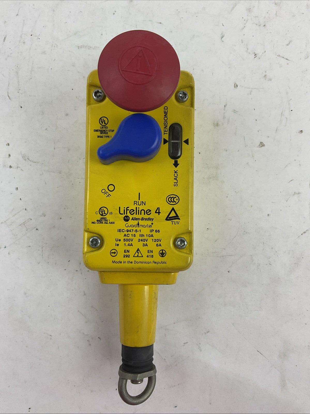ALLEN BRADLEY 440E-L13133 PULL SWITCH 1/2NPT 2NC 2NO LIFELINE 4 GUARD MASTER