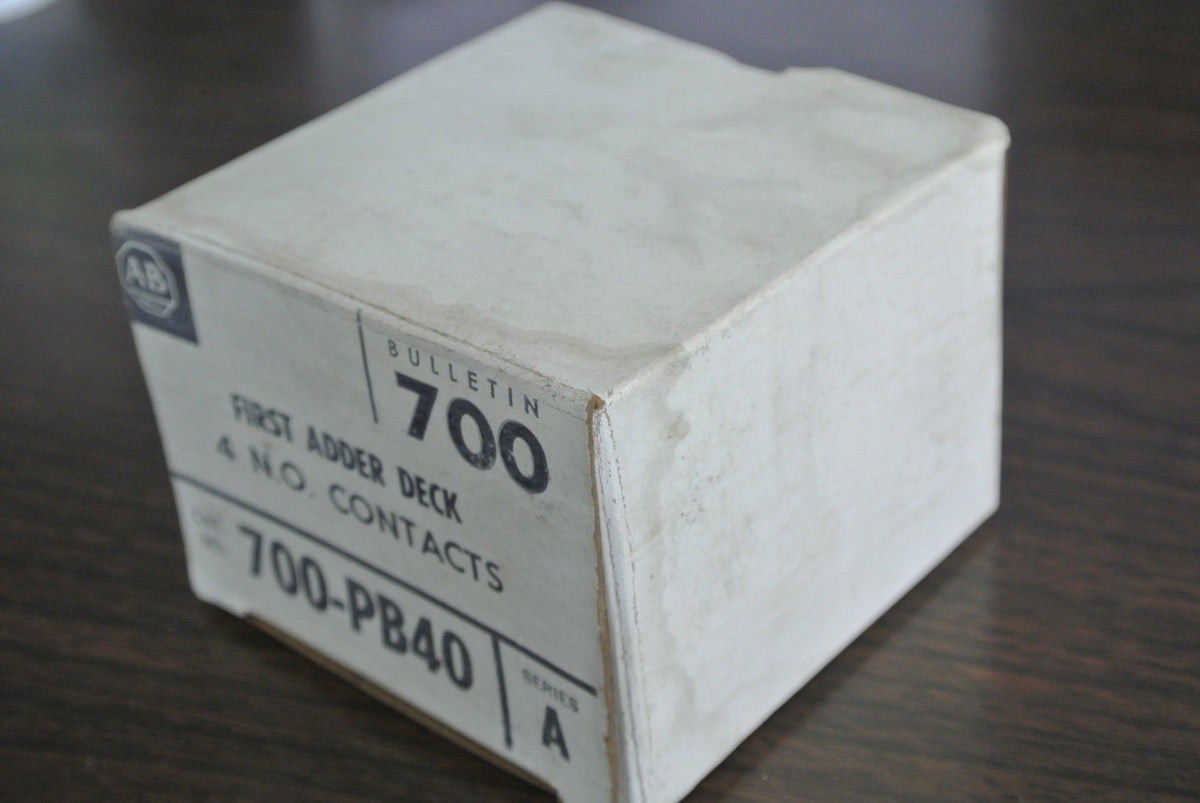 ALLEN-BRADLEY 700-PB40.Ser A TYPE P FIRST ADDER DECK 4 N.O. CONTACTS NEW SURPLUS