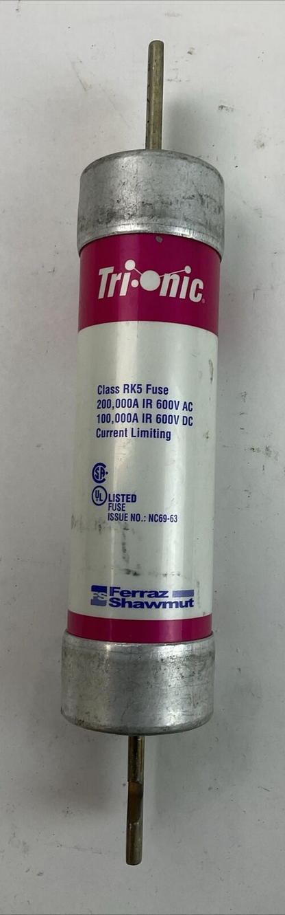 FERRAZ SHAWMUT TRS125R TRI-ONIC SMART SPOT DUAL ELEMENT FUSE 600V 125AMP