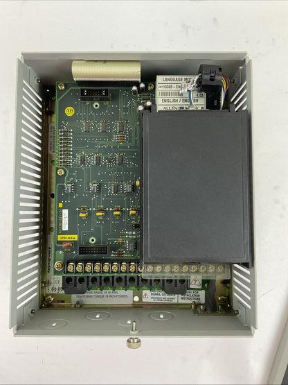 ALLEN BRADLEY 1336S-BRF50-AA-EN4-HAB SER D AC DRIVE 5HP 460V SENSORLESS VECTOR